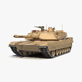 M1 Abrams Desert 3D Model